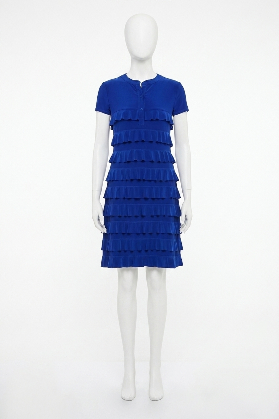 NEW JOSEPH RIBKOFF ruffle mini dress in cobalt